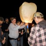 A vigil was held for Montesano murder victim Kenneth Koonrad at Fleet Park Thursday evening. Hundreds of friends, family and community members gathered, shared memories and sent lighted balloons aloft to honor the single father, found dead of gunshot wounds at a residence in Shelton Tuesday. (DAN HAMMOCK|THE DAILY WORLD)