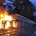 On Jan. 22, firefighters torched the several unit motel building and five other structures. SHARRYL BELL | WESTPORT FIRE