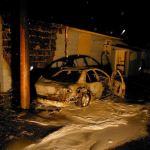 A car fire on West First Street in Aberdeen early Wednesday morning damaged a nearby vacant residence before a crew from the Aberdeen Fire Department was able to extinguish the blaze.