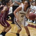 (Brendan Carl | The Daily World) Montesano&rsquo;s Josie Talley drives around a defender on Friday.
