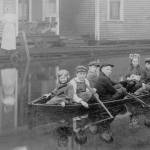 This image from the Polson Museum&rsquo;s collection was used for the &ldquo;Giving Voice to Experience&rdquo; event flyer. It&rsquo;s believed to have been taken between 1900 and 1910 during a flood in downtown Aberdeen, possibly along Cherry Street. Anyone who can identify the people or the exact location is encouraged to contact the museum.