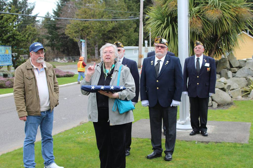 New flags, flagpole for Ocean Shores entrance