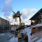 Photo by Scott D. Johnston: Final demolition of the Silver King Motel in Ocean Shores began on Monday, March 6.