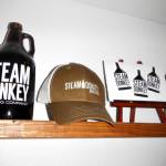 You can commemorate your visit to Steam Donkey Brewing Company with a hat, t-shirt or growler to go.