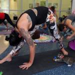 Jessica Almendares participates in the first &ldquo;Meowmaste&rdquo; workshop April 22 at Miami-Dade Animal Services in Doral, Florida. (Roberto Koltun/Miami Herald)