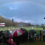 Egg hunt under the rainbow