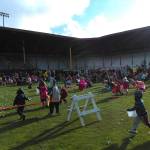 Egg hunt under the rainbow