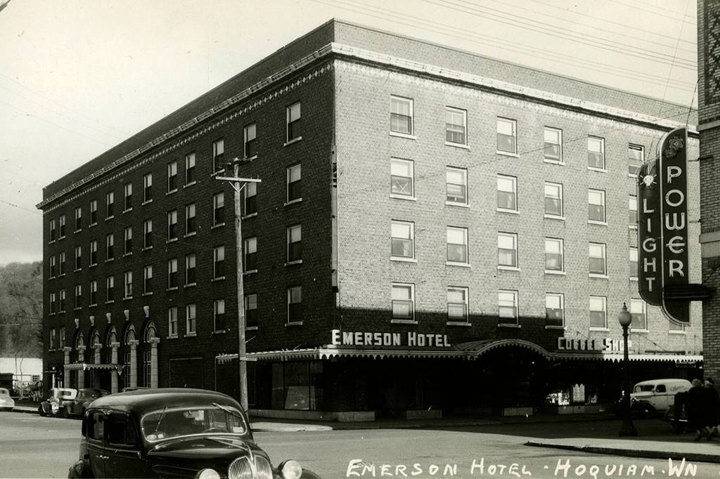 Exterior of the Emerson Hotel in its early days. (Courtesy of the Poulson Museum)