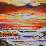 This untitled acrylic painting by Raymond-area artist Kris Ellen Jenott won the poster contest for this year&rsquo;s AAOS Fine Arts, Photography and 3D Show. It will be matted and framed and sold at auction during the show. (Image courtesy of Associated Arts of Ocean Shores)