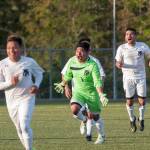 (Brendan Carl | The Daily World) Aberdeen goalkeeper Alexis Garcia-Guzman celebrates after the final whistle sounded against Ridgefield on Tuesday.