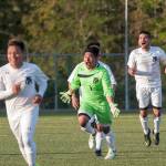 (Brendan Carl | The Daily World) Aberdeen goalkeeper Alexis Garcia-Guzman celebrates after the final whistle sounded against Ridgefield on Tuesday.