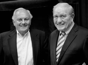BOB NEISINGER PHOTO                                Dr. Eugene Schermer, right, was awarded the Daily World&rsquo;s Citizen of the Year honor Thursday. Pictured with Dr. Schermer&rsquo;s is Dr. Joe Malik, who was president of Grays Harbor College for 17 years starting in 1972. Schermer taught at the college for 20 years and was appointed the school&rsquo;s Vice President of Instruction by Malik.
