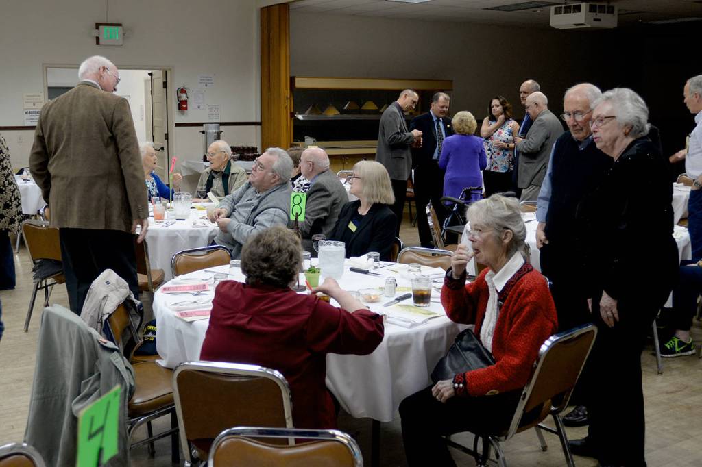 DAN HAMMOCK THE DAILY WORLD                                A good crowd of people, including several past honorees, attended the Daily World Citizen of the Year banquet at the Hoquiam Elks Lodge Thursday evening.