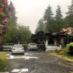 DAN HAMMOCK | THE DAILY WORLD                                The fire Thursday morning in Central Park destroyed the home, vehicles and possessions of a family of four. The cause of the fire is still under investigation.