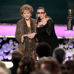 Carrie Fisher presents the Life Achievement Award to her mother, Debbie Reynolds, at the 2015 Screen Actors Guild Awards in Los Angeles. (Robert Gauthier/Los Angeles Times)