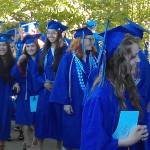 Blue gowns and blue skies