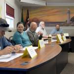 DAN HAMMOCK | THE DAILY WORLD                                Members of the Regional Fire Authority Planning Committee met Tuesday in Westport to discuss the promotion of Proposition 1 on the August 1 primary ballot. At far right is committee chairman Alfred Schroeder; to his right is Westport Mayor Rob Bearden.