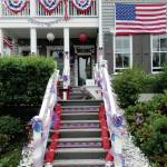 (File photo)                                The porches of Seabrook homes are decked out in red, while and blue for the Fourth of July every year.