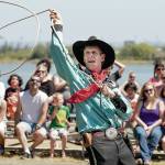 (File photo)                                Cowboy Leapin&rsquo; Louie performs rope tricks during the 2015 Splash Festival in Aberdeen.