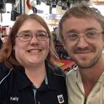 Actor Tom Felton posed for a selfie with cashier Kelly Carney on July 1 at the Maxi Mini Mart in Cosmopolis.