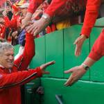 (David Eulitt | Kansas City Star, file) Kansas City head coach Dick Vermeil accepts congratulations from Chiefs fans after the final game of the 2005 season. Vermeil, who won a Super Bowl as a head coach with the St. Louis Rams, will be one of the featured guests at the Grays Harbor Football Camp golf tournament and fundraiser on July 15-16.