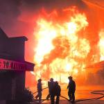 Three buildings destroyed in Oakville blaze; fireworks suspected