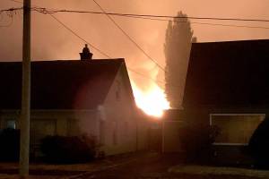 Two Hoquiam-area homes hit hard by fire Sunday
