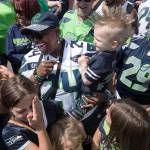 FILE PHOTOS                                Delisa &ldquo;Mama&rdquo; Lynch, mother of Seattle Seahawks running back Marshawn Lynch, laughs after Jordan David Kuczynski, 2, sneezed while she signed autographs for fans at the 2015 Seahawks Fan Fest. She&rsquo;s returning for this year&rsquo;s event.