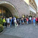 Fog lifts and Harborites get a solar show