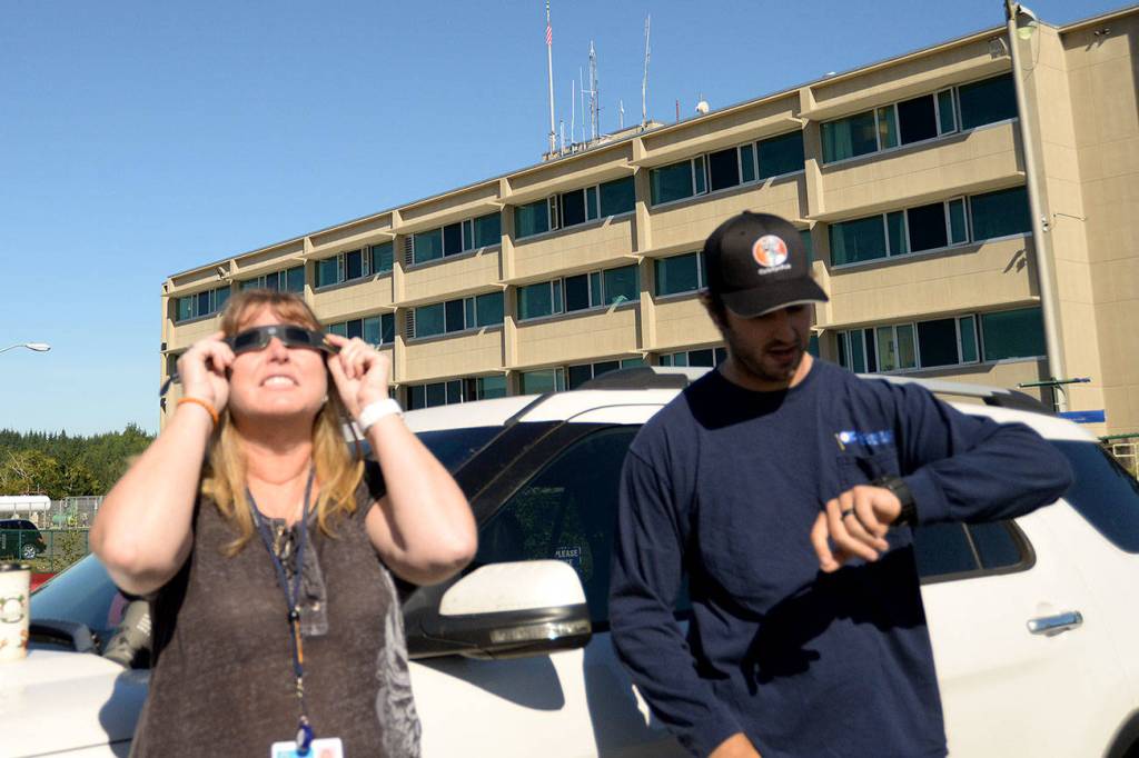 Fog lifts and Harborites get a solar show