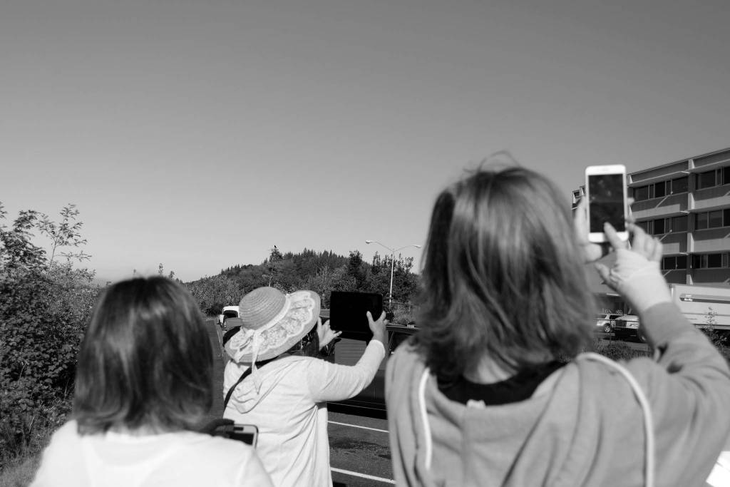 Fog lifts and Harborites get a solar show