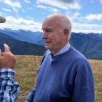 STEVE ROBINSON PHOTO                                Former Governor and U.S. Senator Daniel J. Evans attends a celebration for the official renaming of the Olympic Wilderness Area the Daniel J. Evans Wilderness Area.