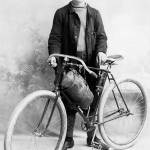 Photo courtesy Pacific County Historical Society                                 L.V. Raymond is pictured as a teenager in 1894 with a different bike from the one on display at the museum.
