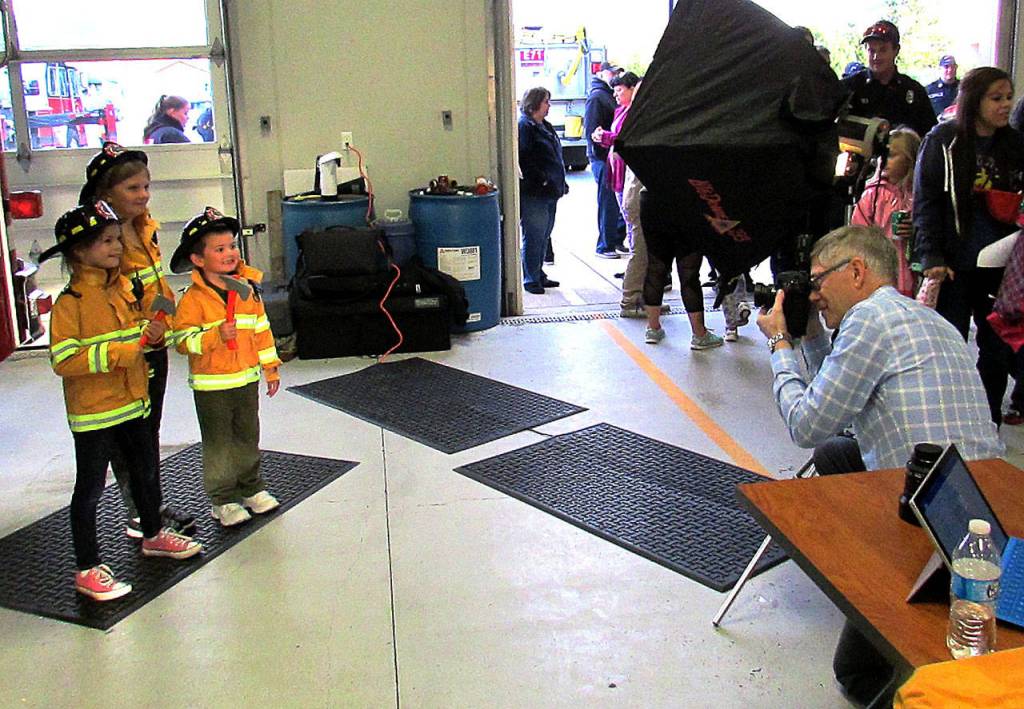 Mike McGregor was on hand to take photos of the children who participated in the Fire Department&rsquo;s Open House last week.