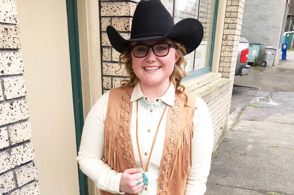 (Todd Bennington | Twin Harbors Newspaper Group)                                Maddie Spencer is the 2018 Grays Harbor Mounted Posse rodeo queen. The Elma native has had a lifelong involvement with equestrian activities.