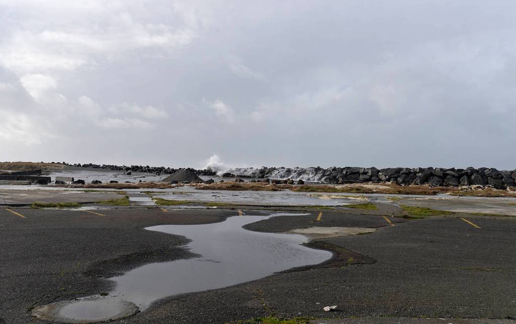 High seas cause flooding in Westport on Thursday