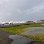 DAN HAMMOCK | THE DAILY WORLD                                Waves crash over the jetty in Westport Thursday. This is the area just to the south of the observation tower.