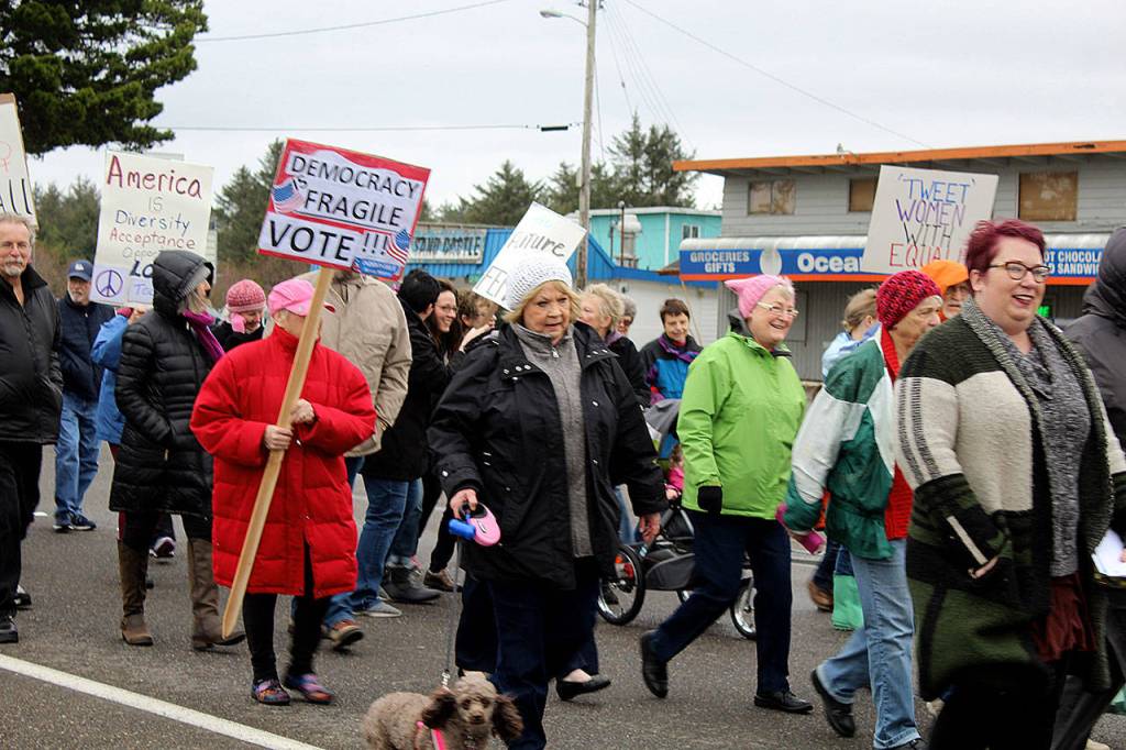 Ocean Shores women’s march elevates multiple causes