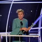 Frances McDormand accepts her award as Lead Actress for Three Billboards Outside Ebbing, Missouri at the 24th annual Screen Actors Guild Awards in Los Angeles on Sunday. (Robert Gauthier | Los Angeles Times)