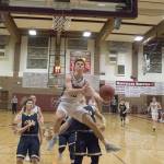 Montesanos Trevor Ridgway soars to the basket for a layup against Forks on Tuesday. (Brendan Carl Photography)