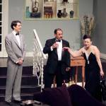 (Photo by Keith J. Krueger) From left: Gus, the hired help (Jeff Rockwell), and James Wicker (Jeff Ryser), a Hollywood star, meet Virginia Noyes (Sara Henry), the star of the play.