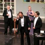 (Photo by Keith J. Krueger) Ira Drew and Julia Budder (David Foscue and Valerie Parker, background) observe an intense moment between James Wicker and Peter Austin (Jeff Ryser, left, and Cliff Green).