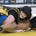 North Beachs Natasha Fruh works to put Veronique Abaglo of Fife into a cradle during the 235-pound third/fourth-place match on Saturday. (Brendan Carl Photography)