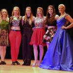 Photos by Kat Bryant | The Daily World                                The six contestants for Miss Grays Harbor 2018, from left: Kylie Shepard, Dakota Roos, Mercedes Pinnell, Emma Bradford, Courtney Glenn and Kuinn Karaffa.