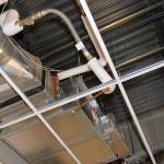 LOUIS KRAUSS | THE DAILY WORLD The copper pipe that broke caused significant damage to multiple rooms in Aberdeen High School. It dumped a significant amount of heating system fluid into the rooms Tuesday afternoon.