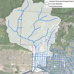 (Aberdeen Public Works) The Fry Creek drainage basin. During floods, the storm drains can back up and spread overflows to other areas.
