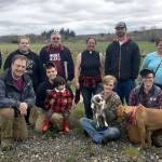 HARBOR ROOTS FARM PHOTO                                Harbor Roots Farm will break ground Tuesday on three acres of leased land on the Wynoochee Valley. Back row from left: James Petersen-Yeager, Mashyla Buckmaster, Jim Campbell, Reverend Sarah Monroe, Donald Jackson, Janet Belles, Reverend Bonnie Campbell. Front row left: Bishop Greg Rickel, Aaron Scott and Moses, Nita Cross and Silas the dog, Hannah Jones and Archie the dog.