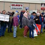 (Courtesy Felicia Mullins) Locals gather at Zelasko Park in Aberdeen to advocate for stricter gun legislation. More than 125 people showed up for the Grays Harbor March For Our Lives rally and march, and was one of hundreds of similar protests around the world.