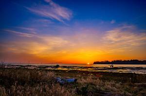 (Courtesy Jeff Moses) This sunset shot was taken at the furthest point of the Sandpiper Trail at the Grays Harbor National Wildlife Refuge on April 6, a day before a major storm hit the coast.