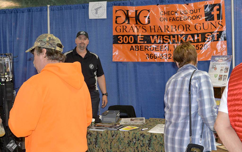 Grays Harbor Guns from Aberdeen gave away free targets and had a variety of shooting related products on hand.